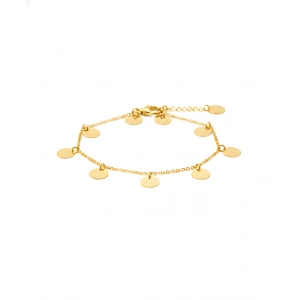 925 Ayar Gümüş Yuvarlak Halhal - Altın