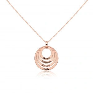Aile Halkaları Kolye - Rose