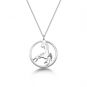 Akrep Çember Kolye - Gümüş