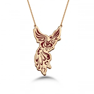 Ankanın Yükselişi Gümüş Kolye-Rose