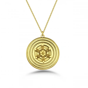 Atlantis Mandalası Gümüş Kolye