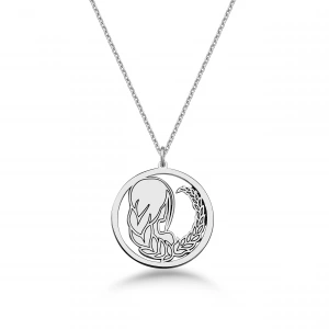 Çember Başak Burcu Gümüş Kolye - Gümüş