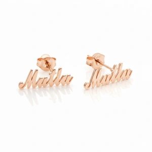 Çivili İsim Küpe - Rose