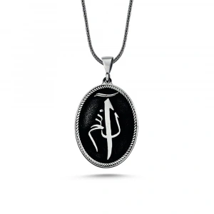 Elif Lam Mim Gümüş Kolye