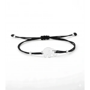 Fil İpli Gümüş Bileklik - Gümüş