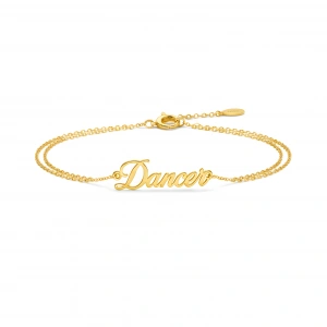 Gümüş İsim Bileklik - Altın