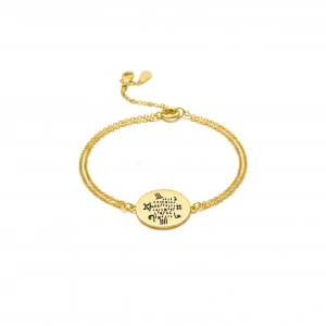 Hiçlikten Gelen Güç Gümüş Tılsım Bileklik - Altın