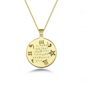 Hiçlikten Gelen Güç Plaka Kolye - Altın