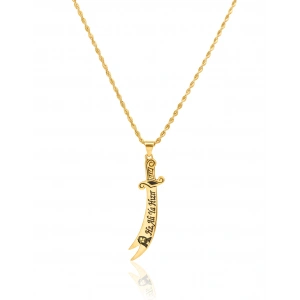 Hz.Ali Zülfikar Gümüş Kolye - Altın