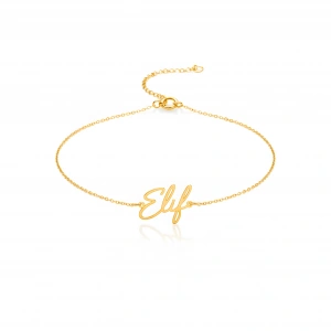 İmza Gümüş Halhal 925 Ayar - Altın