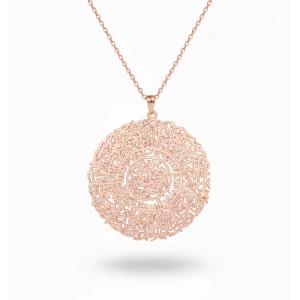 İnşirah Suresi Gümüş Kolye - Rose