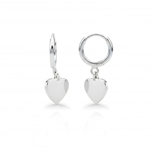 Kalp Gümüş Küpe - Gümüş