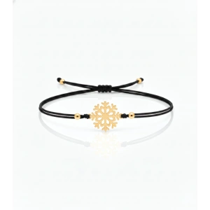 Kartanesi İpli Gümüş Bileklik - Altın