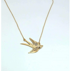 Kırlangıç Kolye - Altın