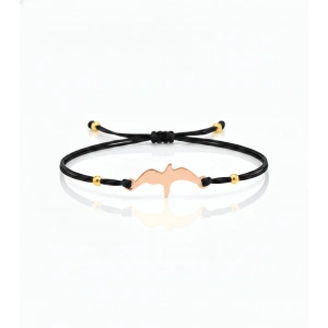 Martı İpli Gümüş Bileklik - Rose