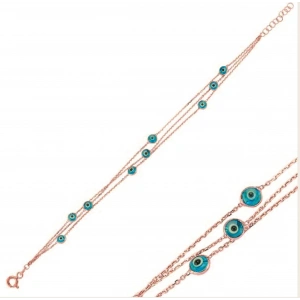 Nazar Boncuklu Bileklik - Gümüş