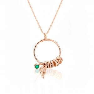 Özgür Ruh Gümüş İsim Kolye - Rose