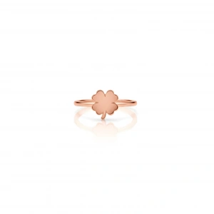 Şans Yoncası Gümüş Yüzük - Rose