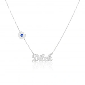 Şanslı İsim Gümüş Kolye - Gümüş