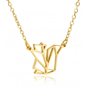 Sincap Origami Gümüş Kolye - Altın