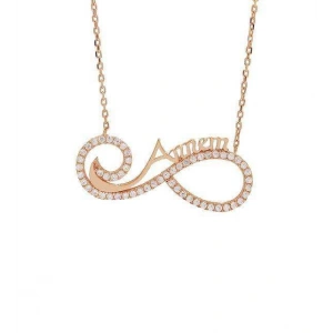 Sonsuzluk Annem Gümüş Kolye - Rose