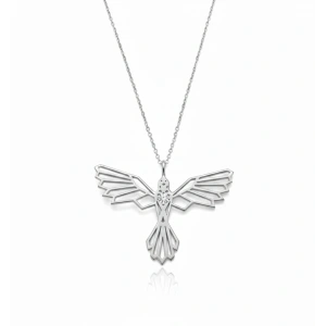 Tasarım Anka Kuşu Gümüş Kolye - Gümüş