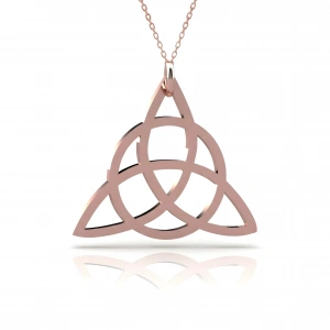 Triquetra Gümüş Kolye - Rose