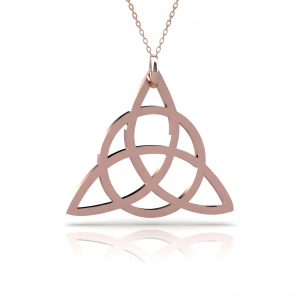 Triquetra Gümüş Kolye - Rose