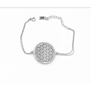 Yaşam Çiçeği Gümüş Bileklik - Gümüş