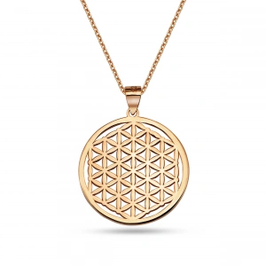 Yaşam Çiçeği Gümüş Kolye - Rose