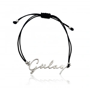 Yeni Trend Gümüş İsim Bileklik - Gümüş