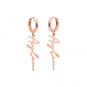 Yeni Trend İsim Küpe - Rose