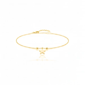 Yıldız Işıltılı Halhal - Altın