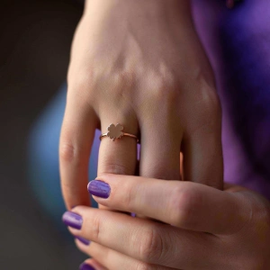 Yonca Tel Yüzük - Altın