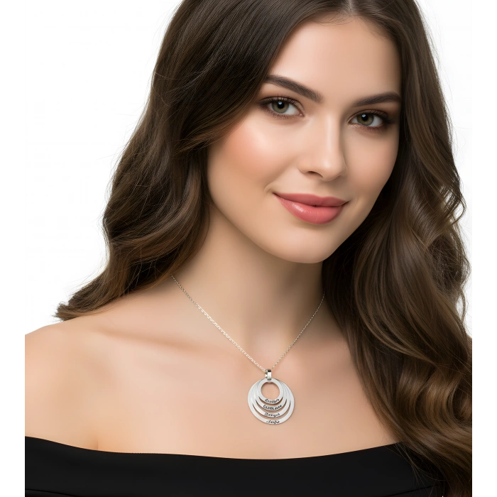 Aile Halkaları Kolye - Rose