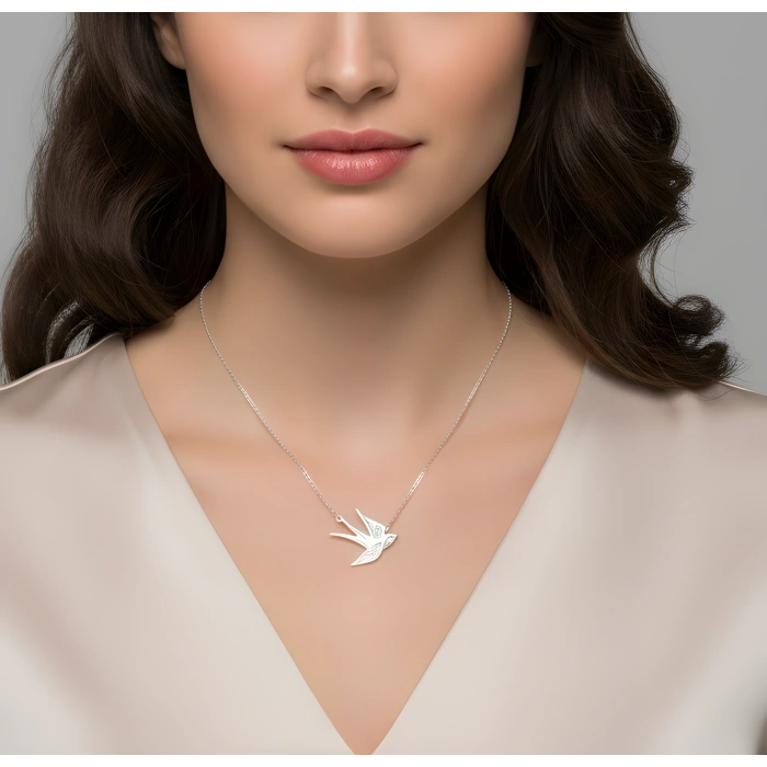 Uçan Kırlangıç Kolye - Rose