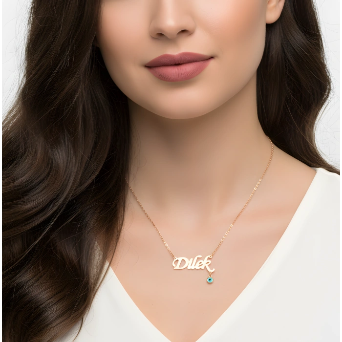 Nazarlıklı İsim Kolye - Rose