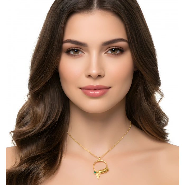 Özgür Ruh Gümüş İsim Kolye - Rose