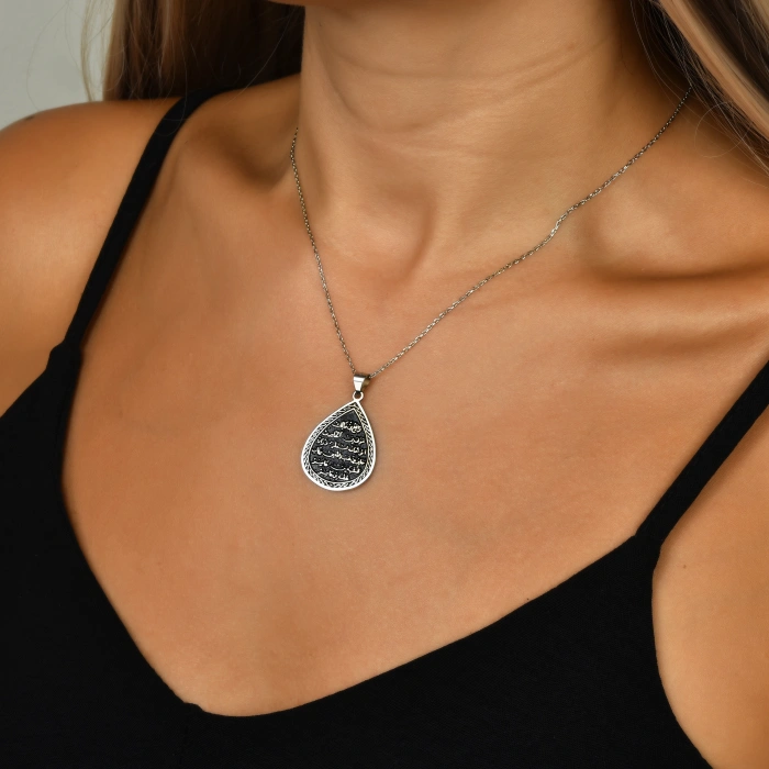 Kıtmir Duası Gümüş Kolye - Gümüş