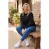 Kolları Yıldız Taş Baskılı Sweatshirt