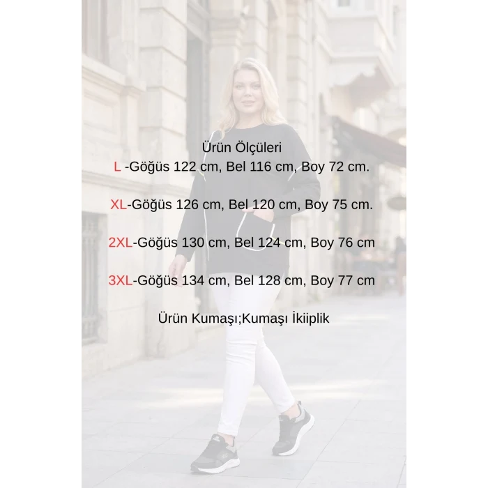 Çizgi Şeritli Cepli Sweatshirt