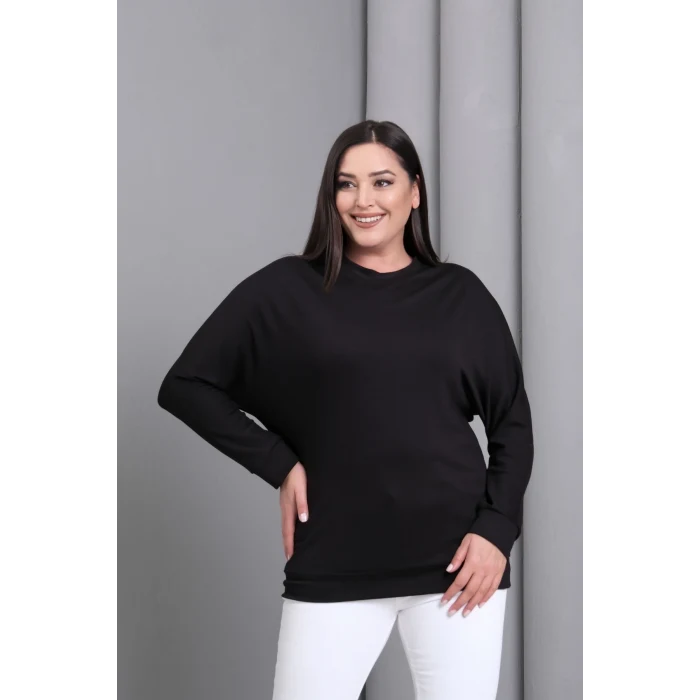Sırtı Kanat Taş Baskılı Sweatshirt