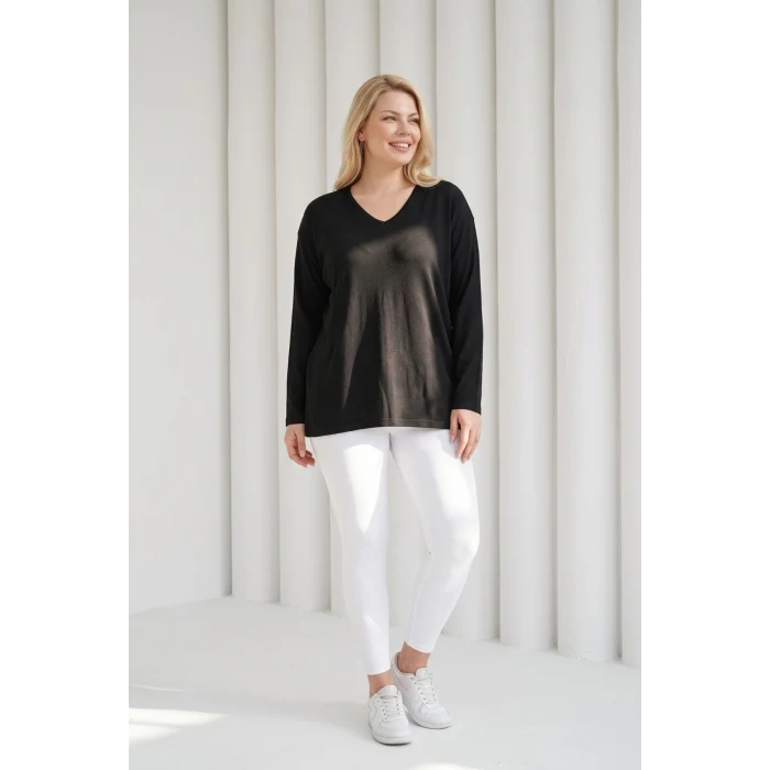 V Yaka Basic  İnce Triko Bluz