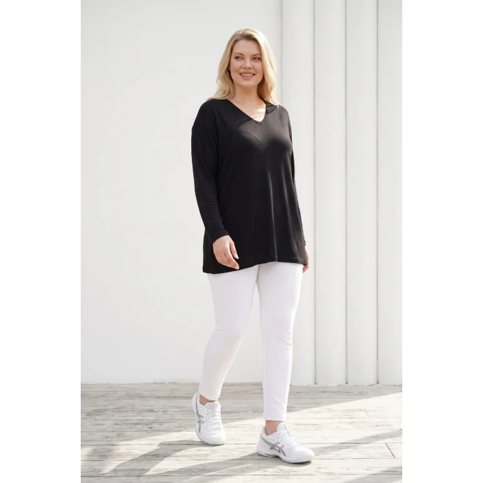 V Yaka Basic  İnce Triko Bluz