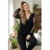 Yakası ve Kolları Dantel Bluz