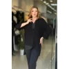 Yakası ve Eteği Suni Deri Tunik