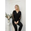 Pile Detay Kolları Dantel Bluz