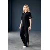 Gömlek Yakalı Şeritli Takım