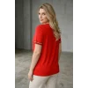 Yakası ve Kolları Taş Baskılı Bluz