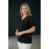 Omuz İnci Detaylı Bluz
